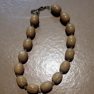 Chic Tan Beaded Necklace